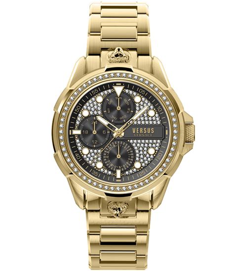 versus versace gold and silver watch|versace gold watch for men.